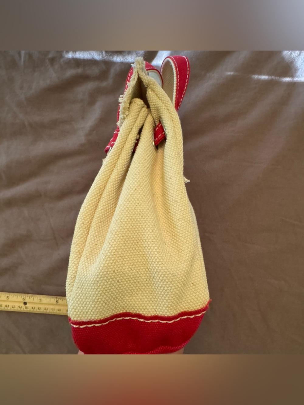 NEW viral Boatkin Sunwin Madaket Small Mini Classic Tote Bag (Red Color) - Picture 4 of 9
